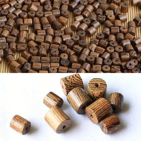 Natural Ebony Chicken Wing Wood beads Bucket Shape Spacer Beads For Jewelry Making Diy Buddhist Bracelets Findings Charms 6/8mm ► Photo 1/6