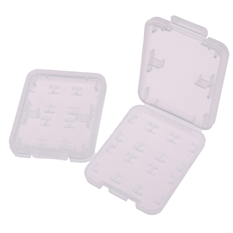 2Pcs 8 In 1 Transparent Hard Micro SD SDHC TF MS Memory Card Storage Box Protector Holder Hard Case Memory Card Storage Box ► Photo 1/6