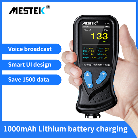 GY910 Digital Coating Thickness Gauge 1 micron/0~1300 Car Paint Film Thickness Tester FE/NFE Thickness Measuring Instruments ► Photo 1/6