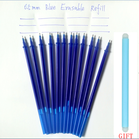 Blue Ink Gel Pen Erasable Refill 0.5mm nib Erasable Pen Heat Erasable Friction Pen Handle School Writing Stationery Gel Ink Pen ► Photo 1/6