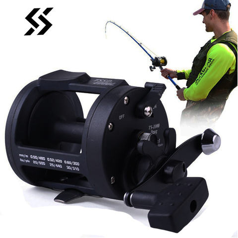 Sougayilang Saltwater Fishing Reel TSSD 3000L-4000L Trolling Drum Fishing Reel Saltwater Right Hand Black Sea Fish Reel Pesca ► Photo 1/6