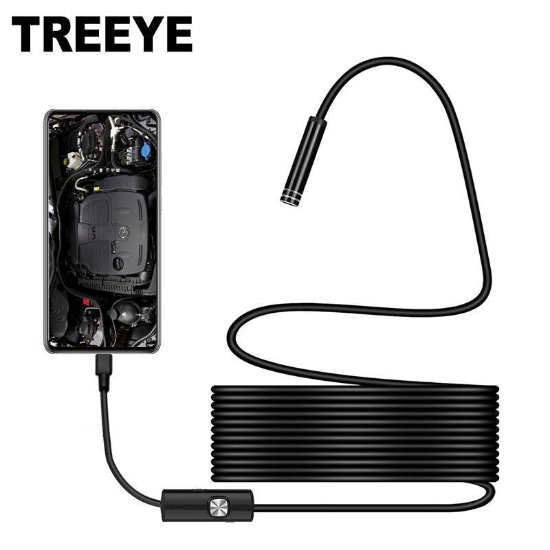 2in1 Mini Endoscope 5.5mm Waterproof Inspection Camera Borescope For PC Android 