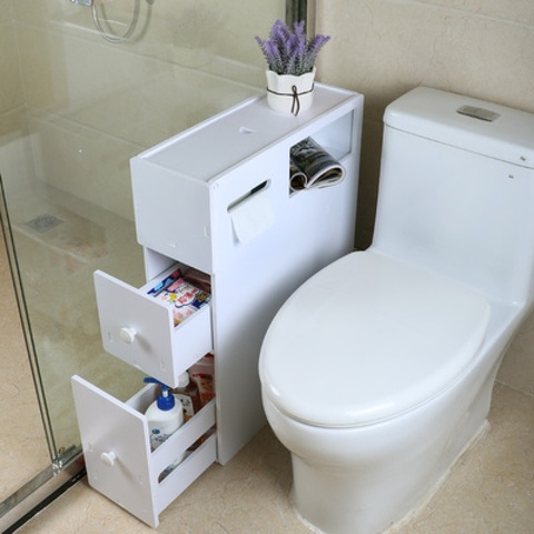 Toilet side cabinet side cabinet toilet storage rack dust rack floor angle cabinet clip narrow cabinet low ► Photo 1/5