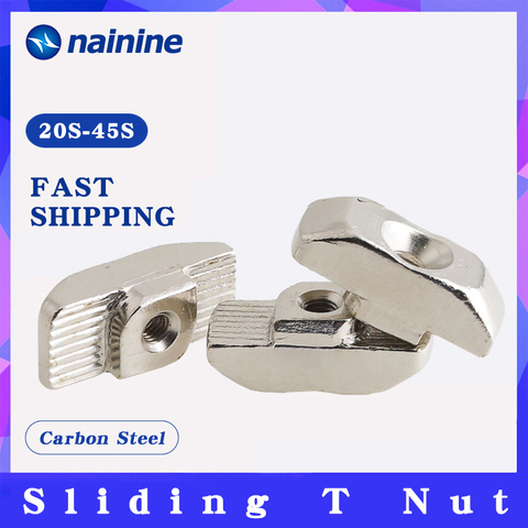 20/50Pcs 2022 3030 4040 M3 M4 M5 M6 Slot T-nut Sliding T Nut Hammer Drop In Fasten Connector Aluminum Extrusions HW109 ► Photo 1/5