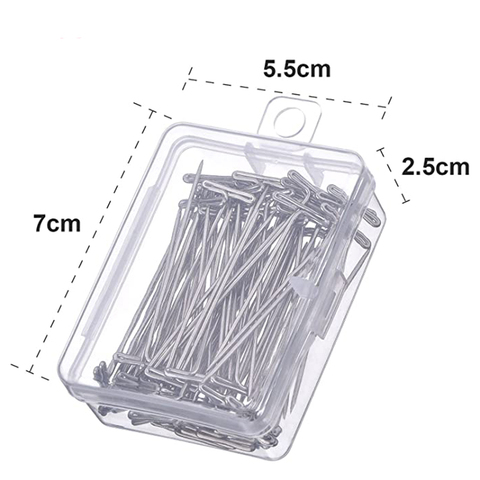 T Pins 2 Inch For Holding Wigs Hair Extender Needle Mannequin Head Wig Making Tools  Fix On Mannequin Canvas Block Head Tools ► Photo 1/6