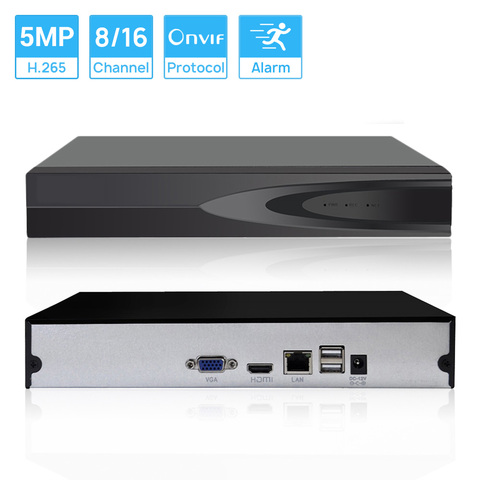 Hamrolte H.265 ONVIF CCTV NVR 16CH 5MP/8CH 4MP Network Video Recorder Face Detection Xmeye Cloud Max 4K Video Output P2P ► Photo 1/6