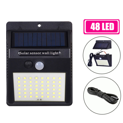 48 LEDs Split solar garden light PIR motion sensor solar lamps for courtyard waterproof outdoor lighting Street Lamp Wall Light ► Photo 1/6