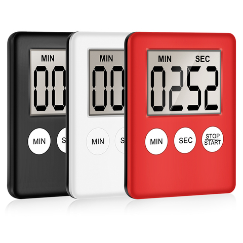 Mini LCD Digital Display Kitchen Timer Square Kitchen Countdown Alarm Magnet Clock Sleep Stopwatch Clock Timer  Dropshipping ► Photo 1/6