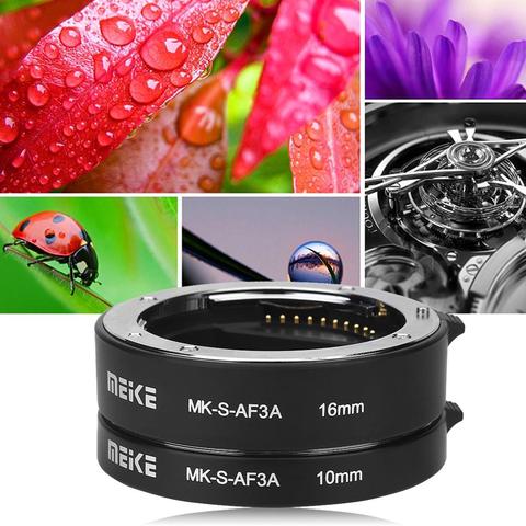 Meike MK-S-AF3A Auto Focus Macro Extension Tube 10mm 16mm for Sony E-Mount FE-Mount A7  NEX-F3 NEX-6 NEX-7 NEX-5T A6300 A6500 ► Photo 1/6