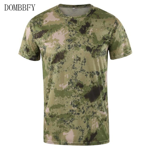 Quick Dry Breathable Camouflage T Shirt Men Summer T-shirt Tee Tops Mens Outdoor Military Tactical Combat Fitness T Shirts ► Photo 1/6