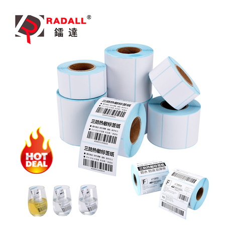 High quality 30~100mm Thermal Printing label Paper Photo Paper for Barcode Sticker/Label/Adhesive for Thermal label printer ► Photo 1/6