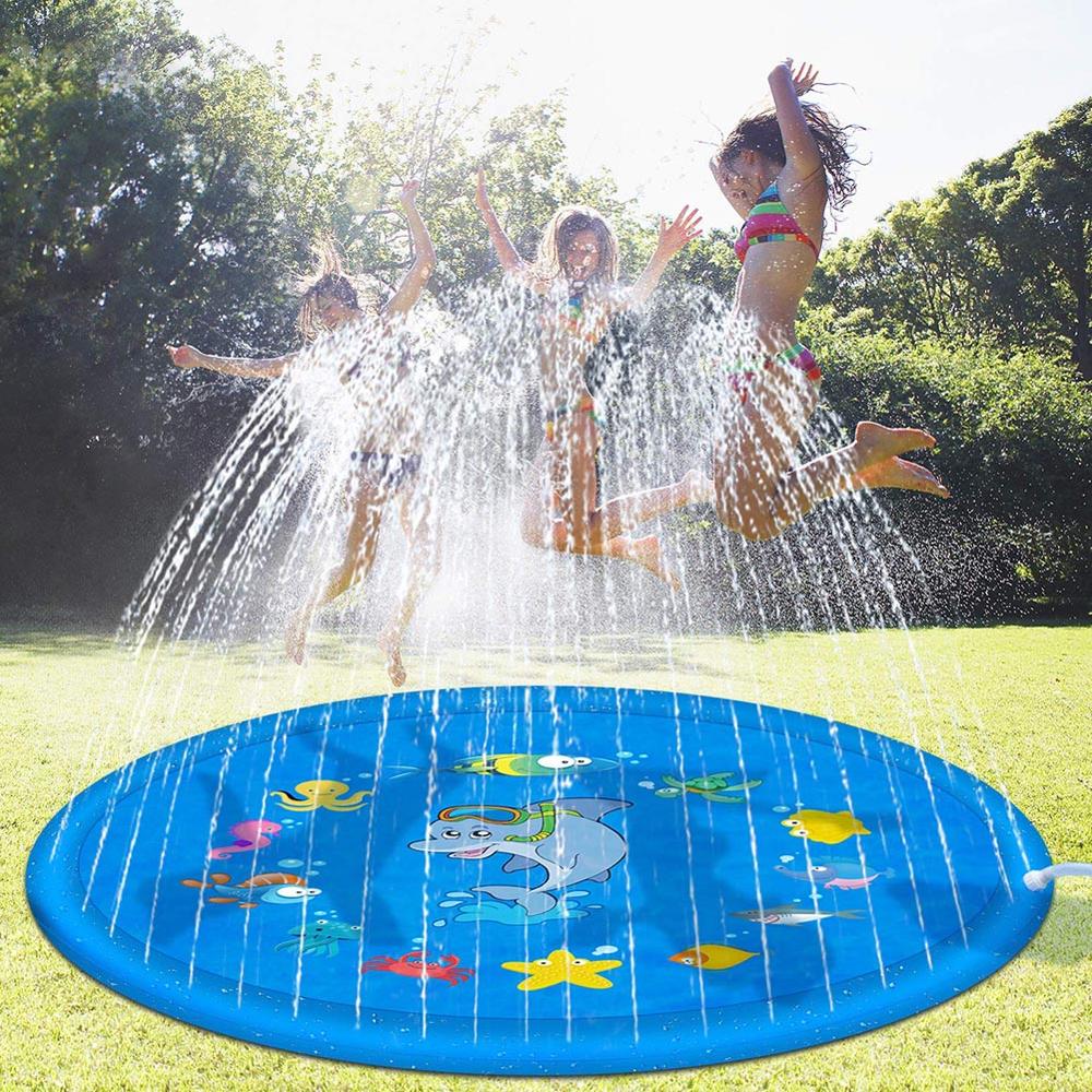Outdoor Lawn Beach Sea Animal Inflatable Water Spray Kids Sprinkler Play Pad Mat