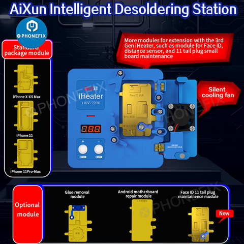 JC IHeater Intelligent Desoldering Station for IPhone 11Pro Max Android Chip CPU Fixture Motherboard Layered Heating Platform ► Photo 1/6