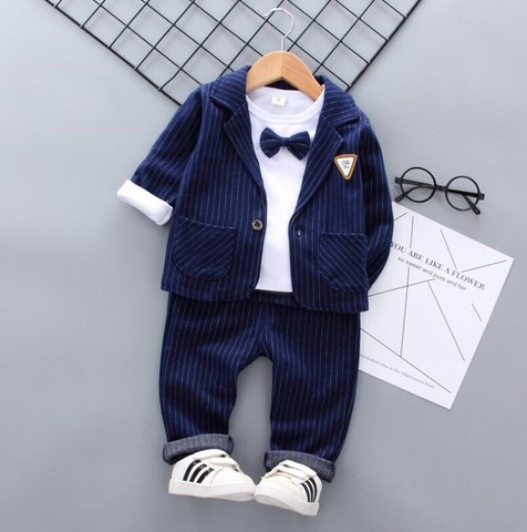 BibiCola Spring autumn children clothing set 2022 new fashion baby boys shirt fake clothes sport suit kids boys outfits suit ► Photo 1/6