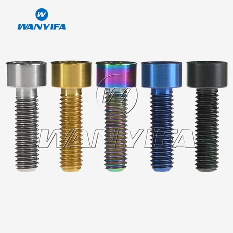 Wanyifa M6x 18 20mm Titanium Ti DIN912 Bolt Hexagon Head Allen Key Screws Bicycle Disc Break Calipe pack of 4 ► Photo 1/6