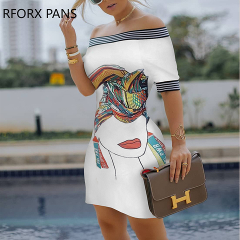 Women  Figure Print Striped Tape Bodycon Dress  Casual Dress  Elegant Fashion Chic Dress ► Photo 1/4