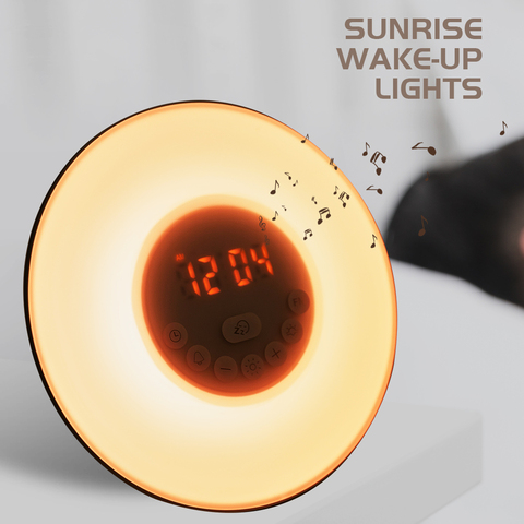 Sunrise Alarm Clock, Wake Up Light with Sunrise Simulation, Touch Cont