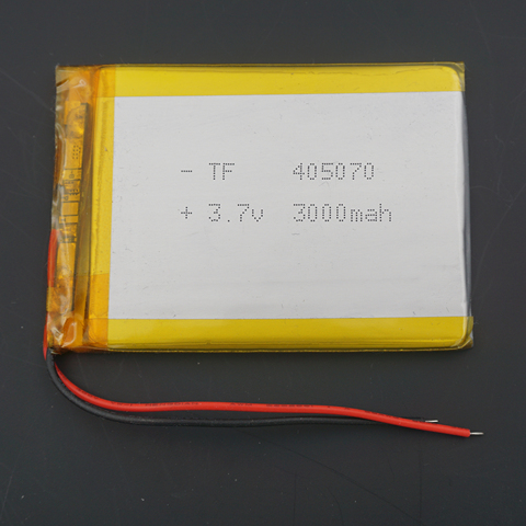 XINJ 3.7V 3000 mAh Rechageable Lithium Polymer Li Po Li ion Battery 405070 For GPS E-book PAD MID Music player driving recorder ► Photo 1/4