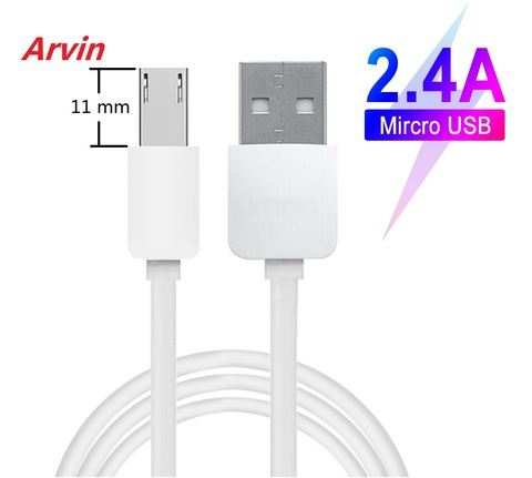 Micro USB Charging Cable 9mm Long For Oukitel K10000/K3 C12 Pro Blackview A7/A20/A30/BV6000 Bv5500 Bv1000 Charger Cabel Kabel ► Photo 1/6