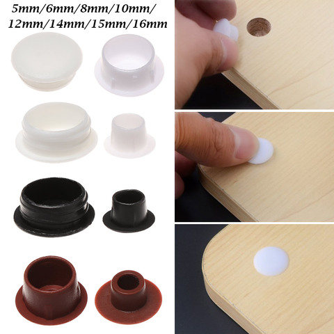 Hot 50Pcs 5-16mm Furniture Hole Covers Protection Screw Cover Decor Dust Plug Stopper Cabinet Drill Hole Plug Hardware Grommet ► Photo 1/6