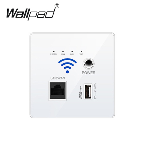 2022 New White USB Socket Wireless WIFI USB Charging Socket,Wall Embedded Wireless AP Router, 3G WiFi Repeater Free Shipping ► Photo 1/5