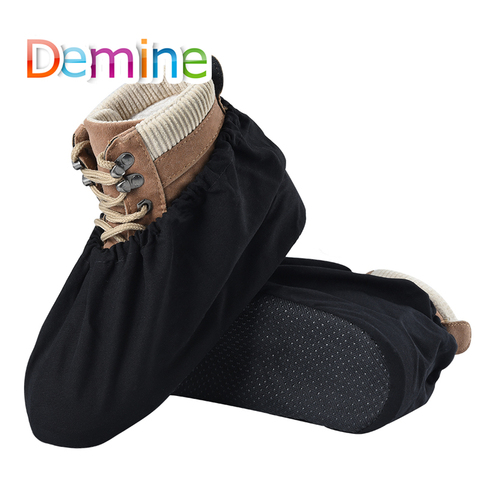 Demine Shoes Covers for Shoe Dust Proof Washable Reusable Flat Ankle Elastic Boot Cover Men Women Indoor Overshoes Accessories ► Photo 1/6