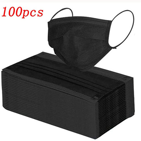 In stock! 500pcs Disposable Mouth Face Masks Anti Pollution Dust Mouth Caps 3-Layer Meltblown Cloth Breathing Hygiene Mask ► Photo 1/6