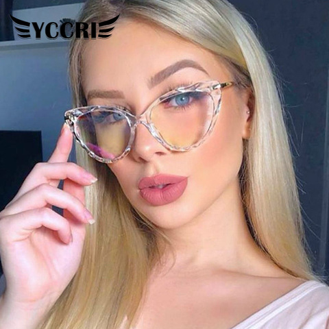 2022Square Women reading Glasses Frame Crystal Multi-section Brand Design Optical Computer oculos Glasses gafas de lectura mujer ► Photo 1/6