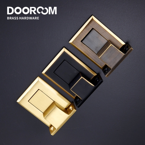 Dooroom Brass Door Stops Punch Free Invisible Magnetic Door Holder Underfloor Heating Door Bumper Catch Free Tapes ► Photo 1/6