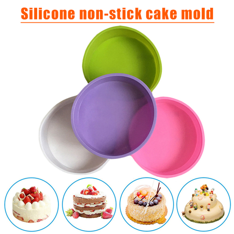 4/6/8inch Silicone Cake Mold Tray Pans Round Baking Mold Kitchen