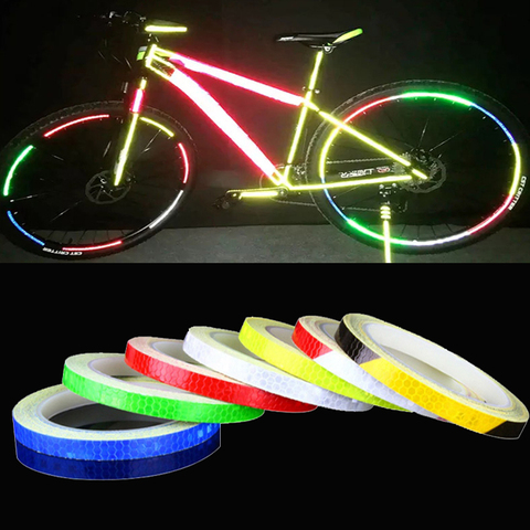 Motorcycle Car Reflective Tape Material 8mx1cm PVC Adhesive High Intensity Waterproof Road Light Bike Safety Warning Sticker ► Photo 1/6
