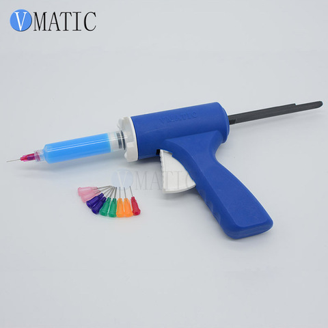 Free Shipping 10cc 10ml Plastic Flux Cartridge Soldering Syringe Caulking Gun For Green Oil ► Photo 1/6