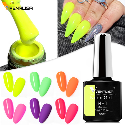 Venalisa Neon Gel Polish varnishes Hybrid Nails For Manicure 7.5ML Semi Permanent Soak off Enamel Gel Polish UV Gel Nail Polish ► Photo 1/6