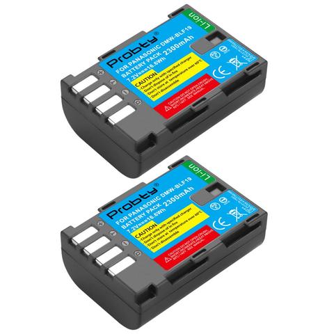 PROBTY 2PCS DMW-BLF19E BLF19 Rechargeable Camera Battery for Panasonic Lumix DMC-GH3 DMC-GH4 ► Photo 1/6