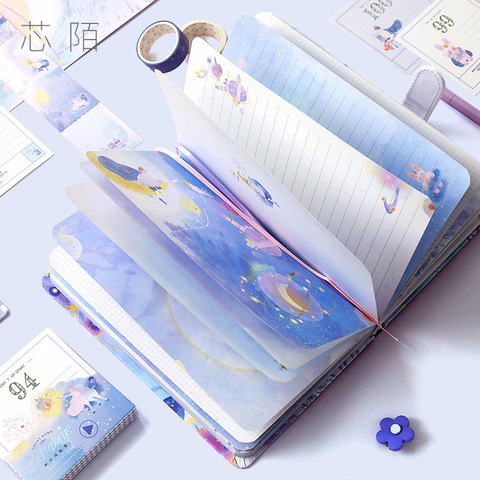 13x19cm Little Prince Fairy Tail Beautiful Notebook Colored Pages Students Gift Lovely Diary Planner Agenda ► Photo 1/6