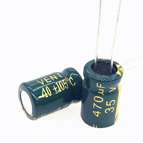 20pcs 35V 470UF 8*12MM  high frequency low impedance aluminum electrolytic capacitor 470uf 35v only good quality 20% ► Photo 1/1