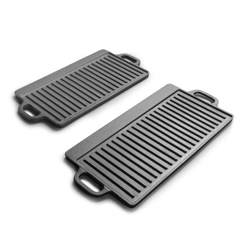 Cast Iron Outdoor Baking Tray Double-sided Iron Plate Cast Iron Pan BBQ Griddles ► Photo 1/4