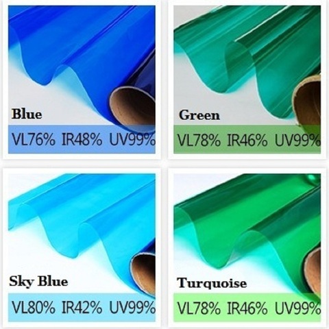 Multi-Colour Decorative Glass Film UV-Proof Nonopaque Transparent For Home Office Store Kindgarten Hand Work Tint-Film20cmx100cm ► Photo 1/6