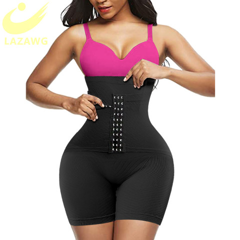 LAZAWG Butt Lifter body shaper firm belly control Shapewear High Waist Shorts Mid Thigh Slimmer Girdle Panties with Hook ► Photo 1/6
