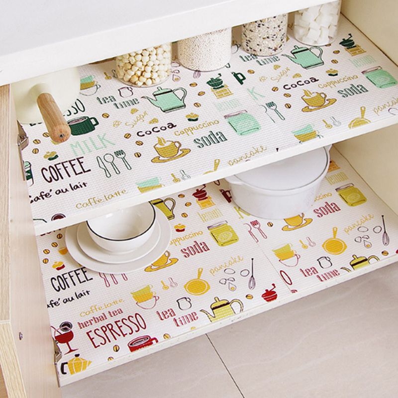 Kitchen Roll Sticker Table Mat Drawers Cabinet Shelf Liners Waterproof Placemat