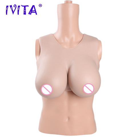 IVITA Artificial Realistic Silicone Fake Breast Forms Crossdressing For Crossdresser Transgender Drag-Queen Shemale Crossdress ► Photo 1/6