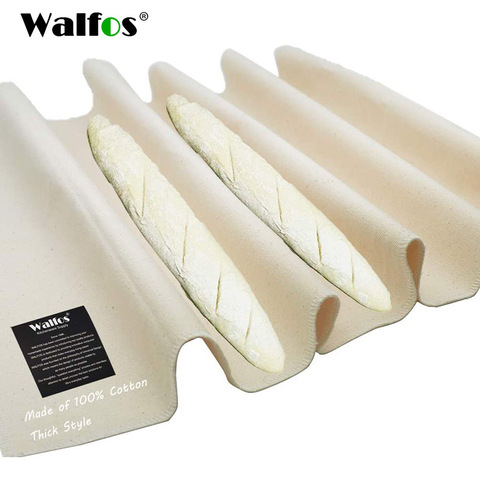 WALFOS Thick Fermented Linen Cloth Proofing Dough Bakers Pans Bread Baguette Baking Mat Pastry Baker's Couche Proofing Cloth ► Photo 1/6