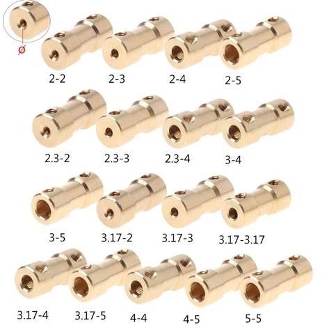 2-5mm Motor Copper Shaft Coupling Coupler Connector Sleeve Adapter US Drop Ship ► Photo 1/5