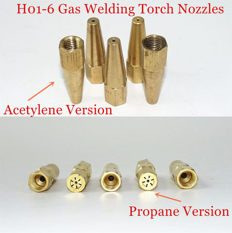 5Pcs oxy propane gas acetylene welding nozzle welding tips holder for H01-6 welding torch ► Photo 1/6