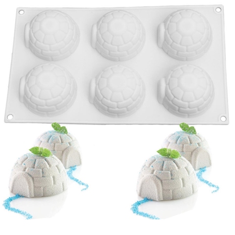 6 Cavity Igloo Silicone Cake Mold For Mousses Ice Cream Chiffon Baking Accessories Mousse mold ► Photo 1/6