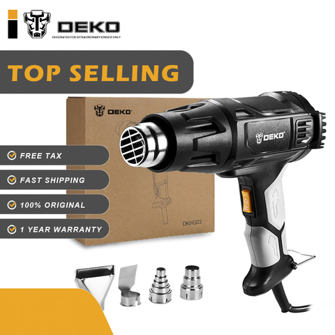 DEKO 220V Heat Gun 2000W Variable Temperature Advanced Electric Hot Air Gun with Four Nozzle Attachments Power Tool ► Photo 1/6