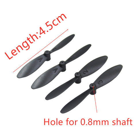 4pcs Blades A B Props Propeller 45mm 4.5cm for LF606 JD-16 D2 SG800 M11 Quadcopter RC Drones Spare Parts ► Photo 1/2