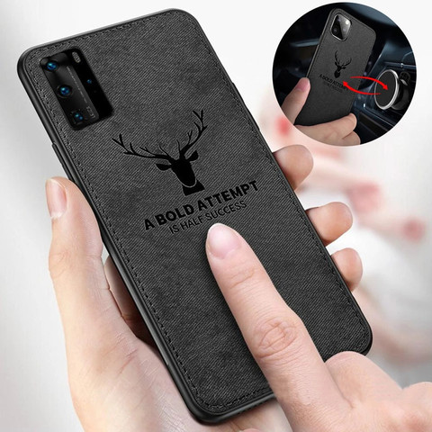 Vintage Cloth Case For Huawei P20 P30 Pro P40 Lite E Y5 Y6 Y7 2022 Y9 Prime 2022 P Smart Z S Build-in Magnet Cover Deer Shell ► Photo 1/6