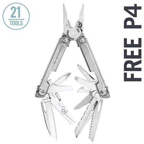 LEATHERMAN - FREE P4 Multitool with Magnetic Locking, One Hand Accessible Tools and Premium Nylon Sheath and Pocket Clip ► Photo 1/6