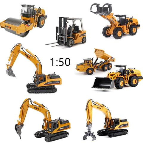Sale Simulation puzzle alloy engineering collection,exquisite gift 1:50 excavator-forklift-transport car toy model,free shipping ► Photo 1/6